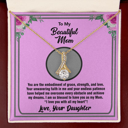 To My Beautiful Mom, Alluring Beauty Necklace - YERTIZZ.COM