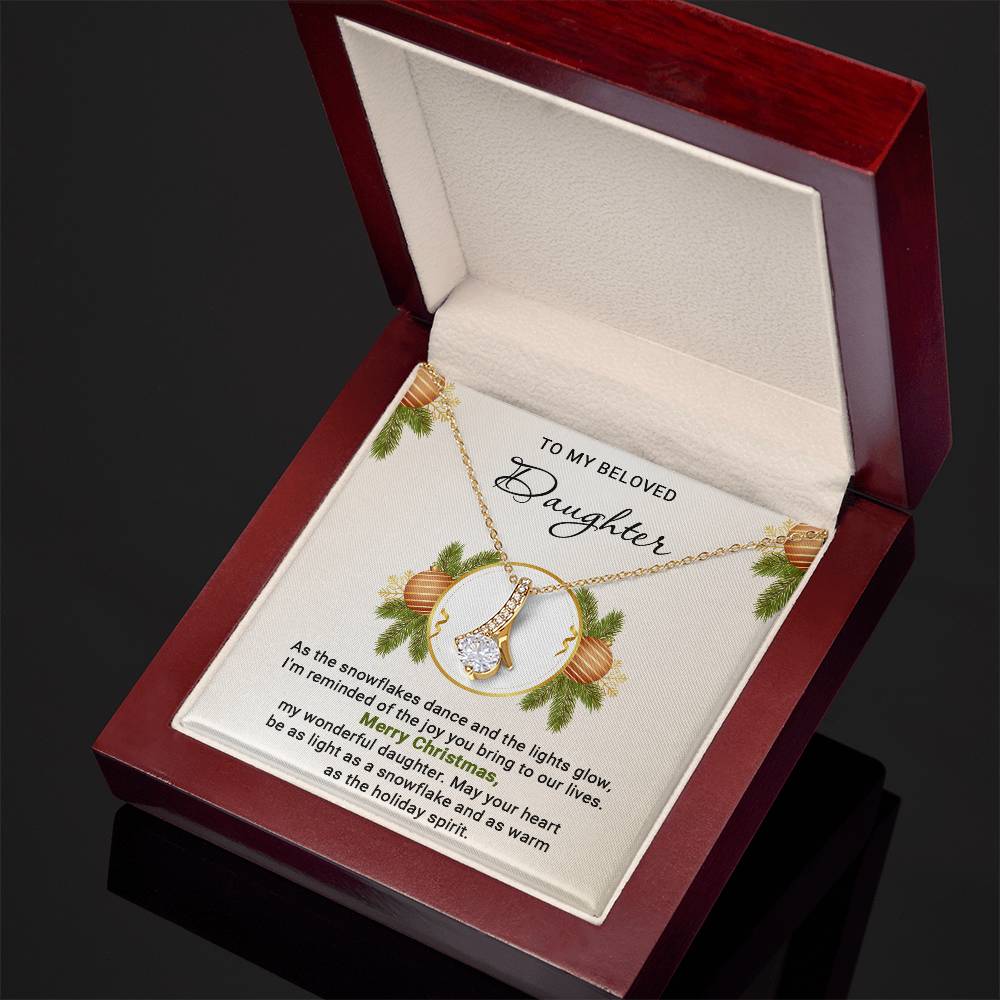 To My Beloved Daughter - Christmas Gift - Alluring Beauty Necklace