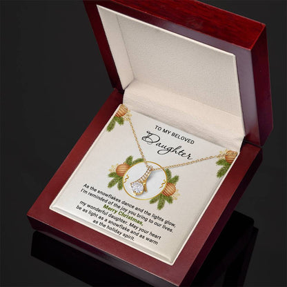 To My Beloved Daughter - Christmas Gift - Alluring Beauty Necklace