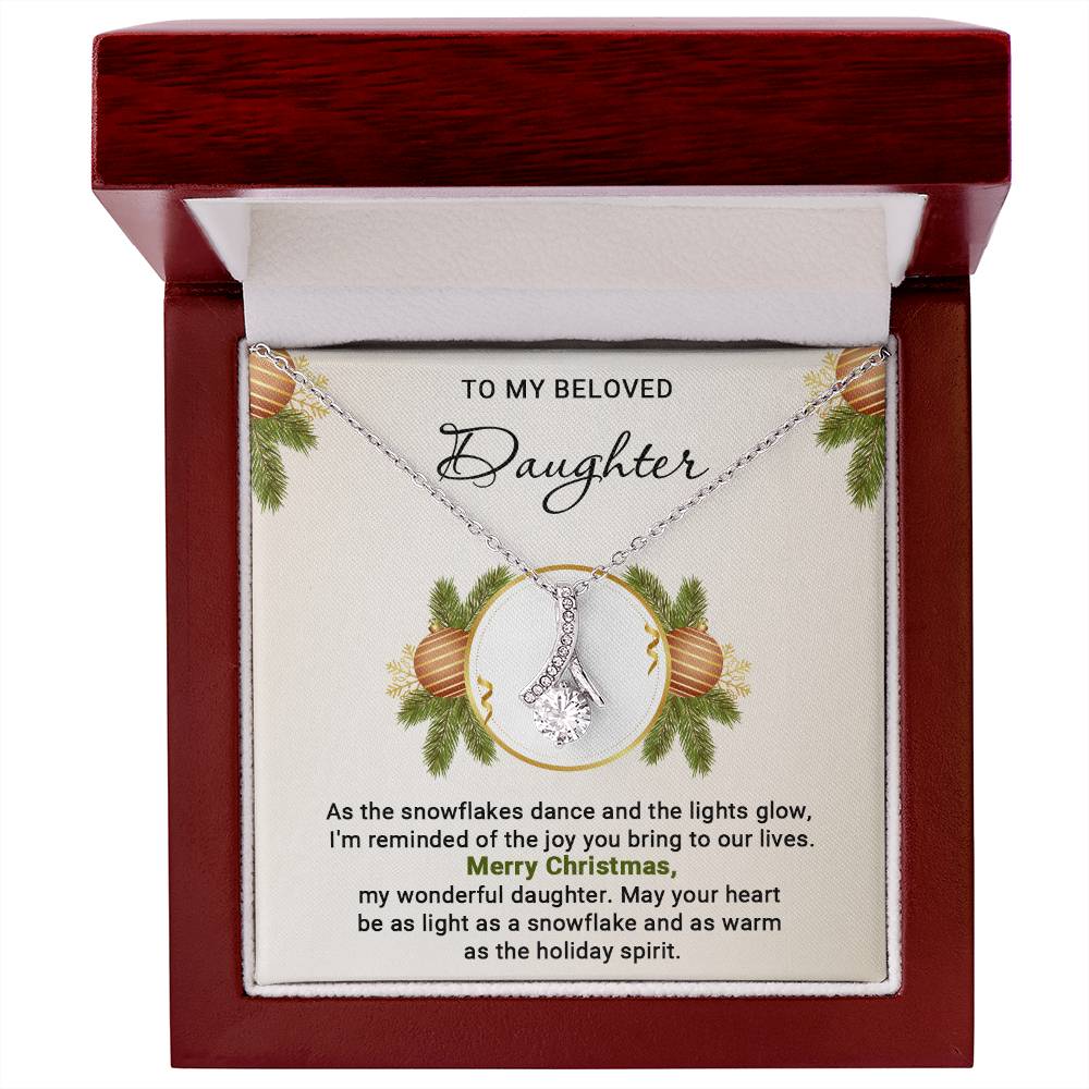 To My Beloved Daughter - Christmas Gift - Alluring Beauty Necklace