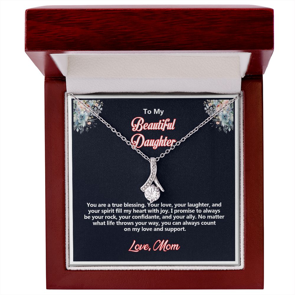 To My Beautiful Daughter, Alluring Beauty Necklace - YERTIZZ.COM