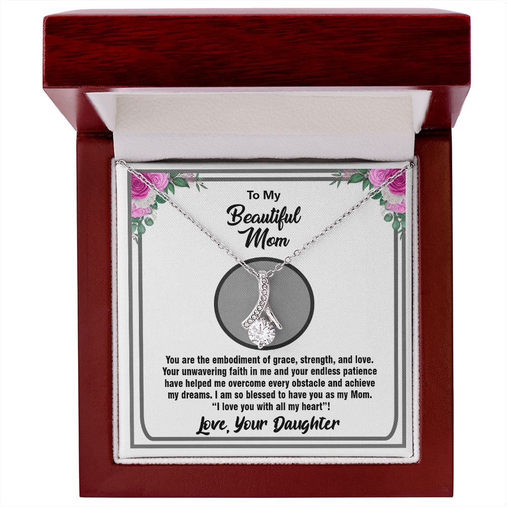 To My Beautiful Mom, Alluring Beauty Necklace - YERTIZZ.COM