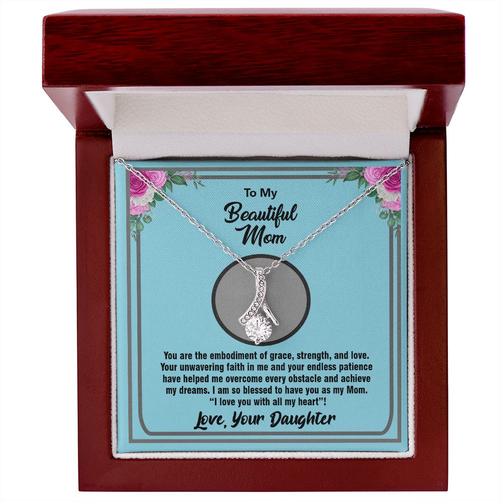To My Beautiful Mom, Alluring Beauty Necklace - YERTIZZ.COM