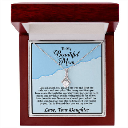 To My Beautiful Mom, Alluring Beauty Necklace - YERTIZZ.COM