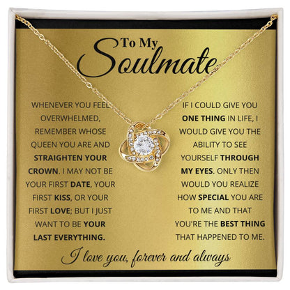 To My Soulmate, You_re The BEst Thing That Happened To Me -Love Knot Necklace - YERTIZZ.COM