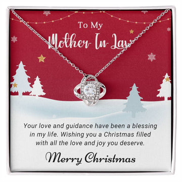 To My Mother In Law - Deserve - Christmas Gift - Love Knot Necklace