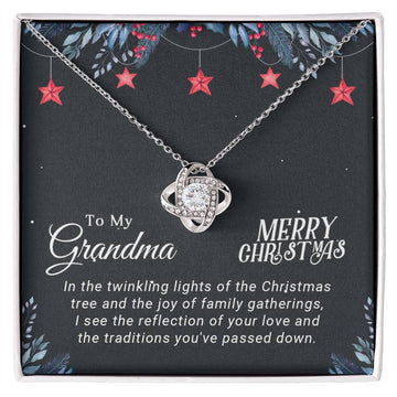 To My Grandma - Joy of Family - Christmas Gift - Love Knot Necklace