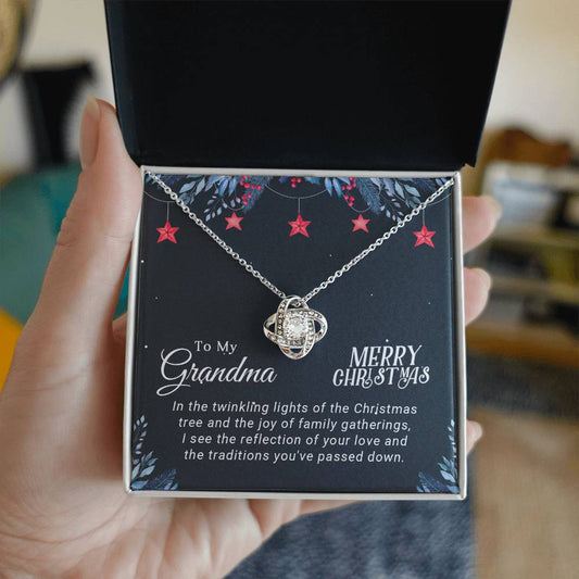 To My Grandma - Joy of Family - Christmas Gift - Love Knot Necklace