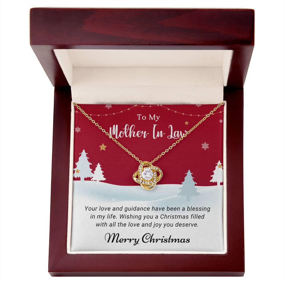 To My Mother In Law - Deserve - Christmas Gift - Love Knot Necklace