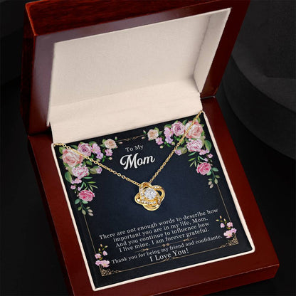 To My Mom, Thank yOU For Being My Friend -Love Knot Necklace - YERTIZZ.COM