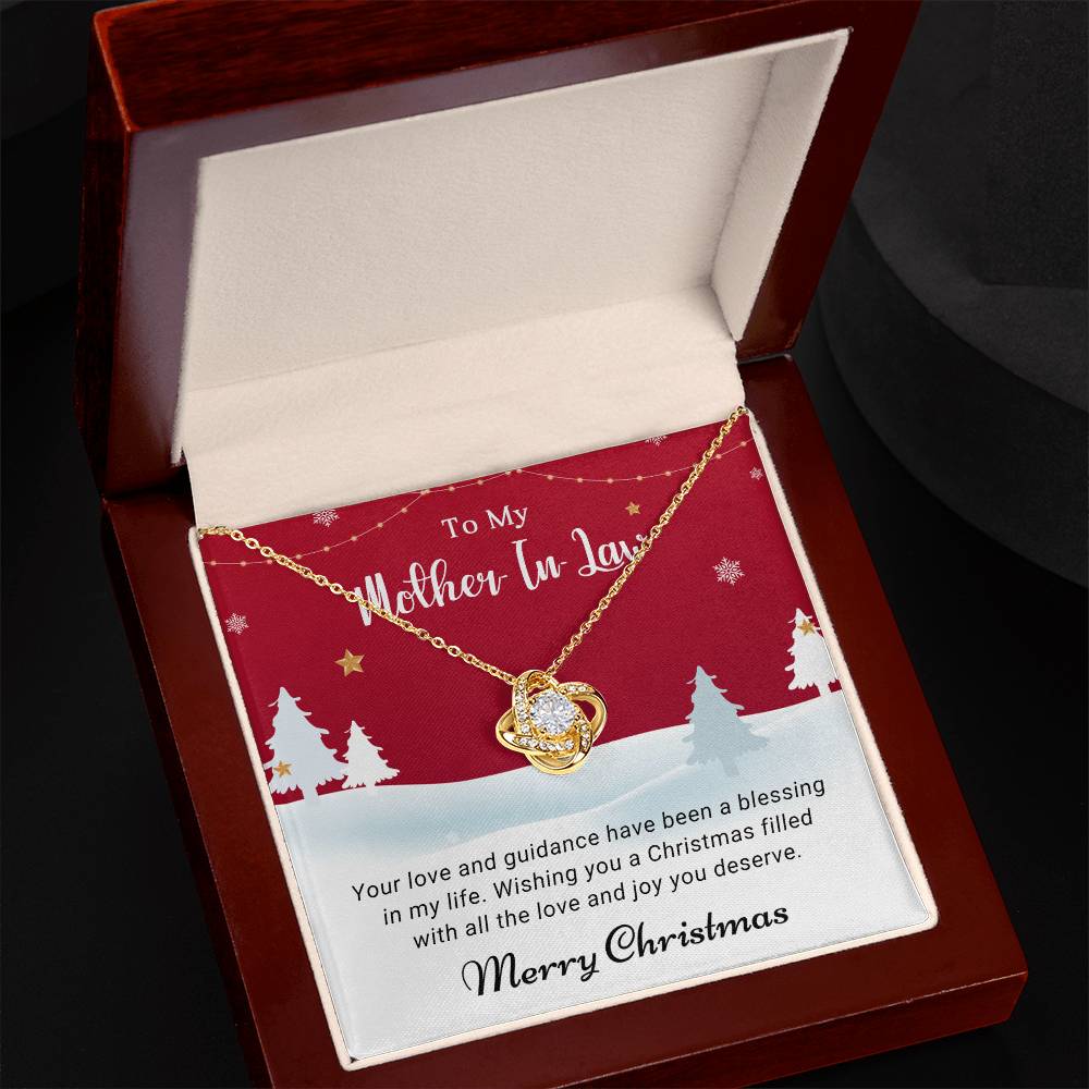 To My Mother In Law - Deserve - Christmas Gift - Love Knot Necklace