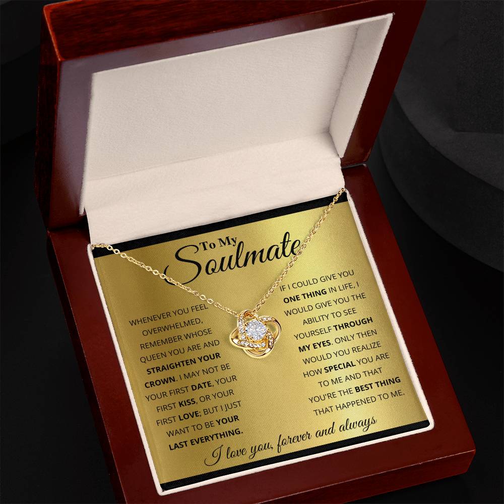 To My Soulmate, You_re The BEst Thing That Happened To Me -Love Knot Necklace - YERTIZZ.COM