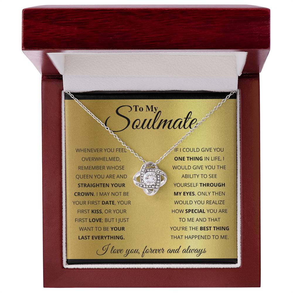 To My Soulmate, You_re The BEst Thing That Happened To Me -Love Knot Necklace - YERTIZZ.COM