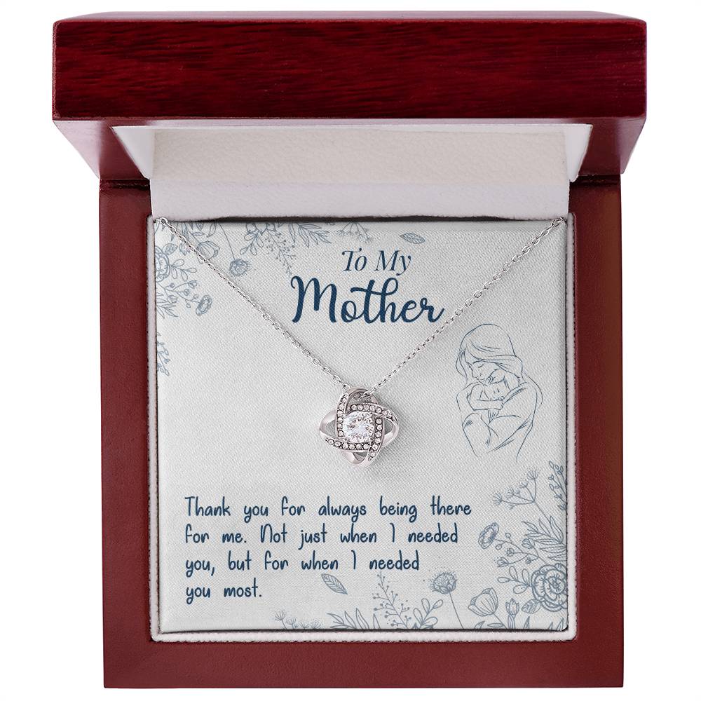 To My Mother, Thank You For Always Being There -Love Knot Necklace - YERTIZZ.COM