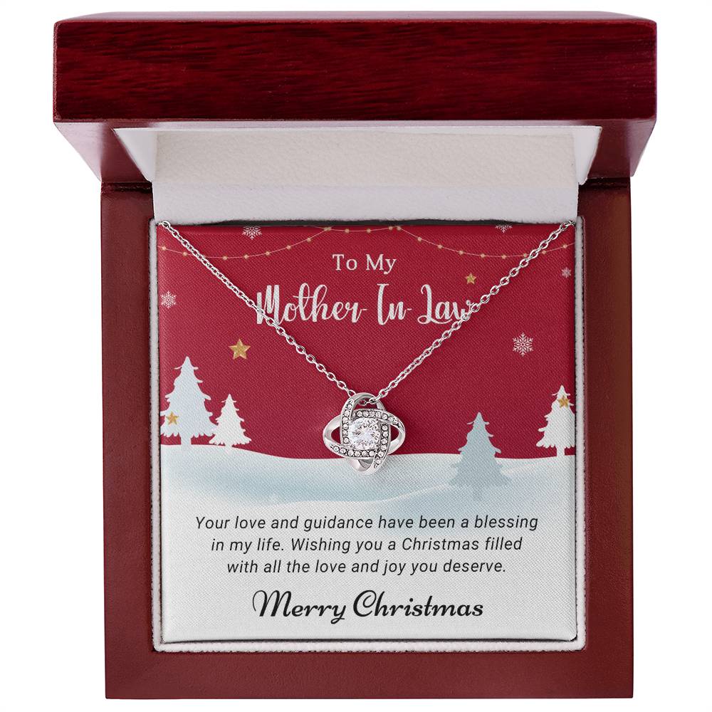To My Mother In Law - Deserve - Christmas Gift - Love Knot Necklace