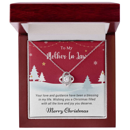 To My Mother In Law - Deserve - Christmas Gift - Love Knot Necklace