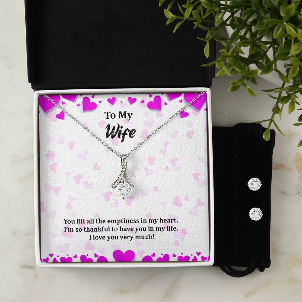 Alluring Beauty, Necklace and Earring Set, To My Wife, Valentines - YERTIZZ.COM