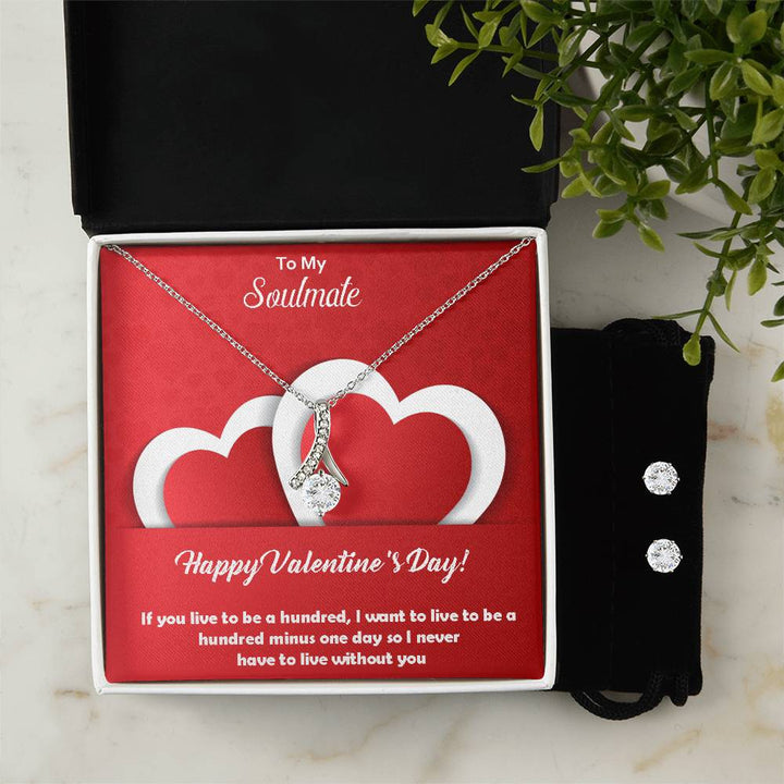 Alluring Beauty Necklace Earring Set, To My Soulmate, Happy Valentine's Day - YERTIZZ.COM