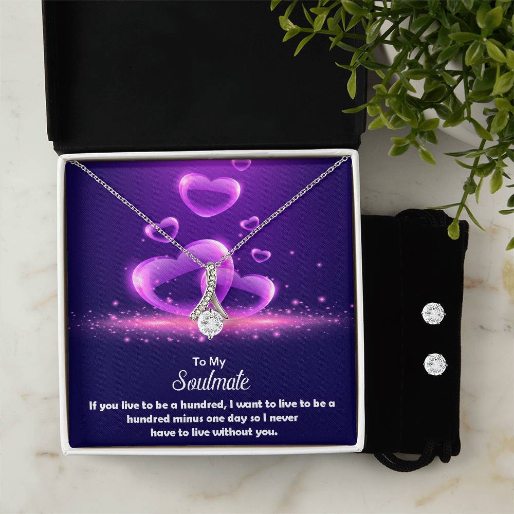 Alluring Beauty, Necklace and Earring Set, To My Soulmate, Valentine's Day - YERTIZZ.COM