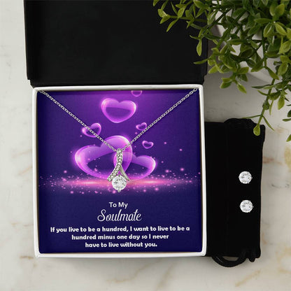 Alluring Beauty, Necklace and Earring Set, To My Soulmate, Valentine's Day - YERTIZZ.COM