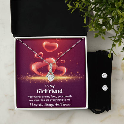 Alluring Beauty, Necklace and Earring Set, To My Girlfriend, Valentine's Day - YERTIZZ.COM