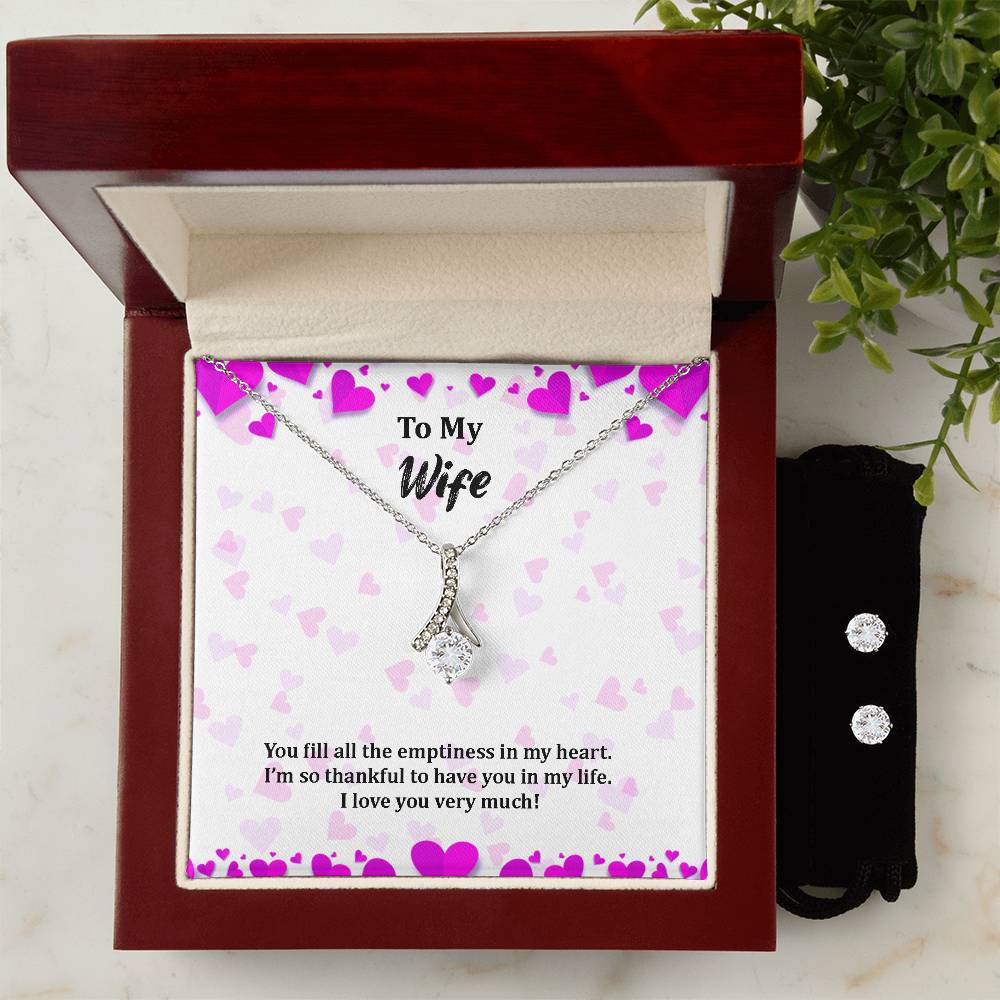 Alluring Beauty, Necklace and Earring Set, To My Wife, Valentines - YERTIZZ.COM