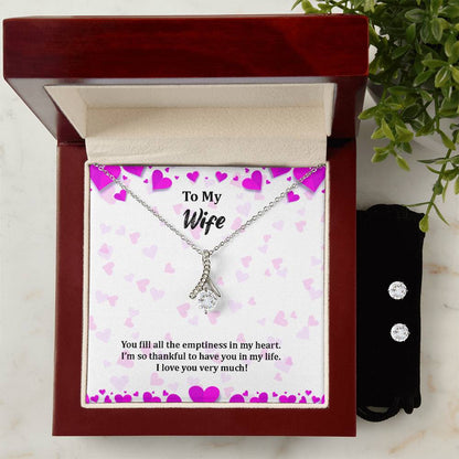 Alluring Beauty, Necklace and Earring Set, To My Wife, Valentines - YERTIZZ.COM
