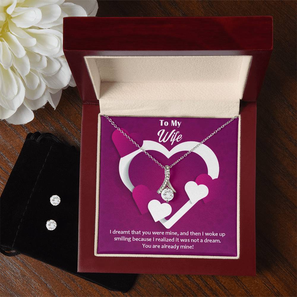 Alluring Beauty Necklace Earring Set, To My Wife, Happy Valentine's Day - YERTIZZ.COM