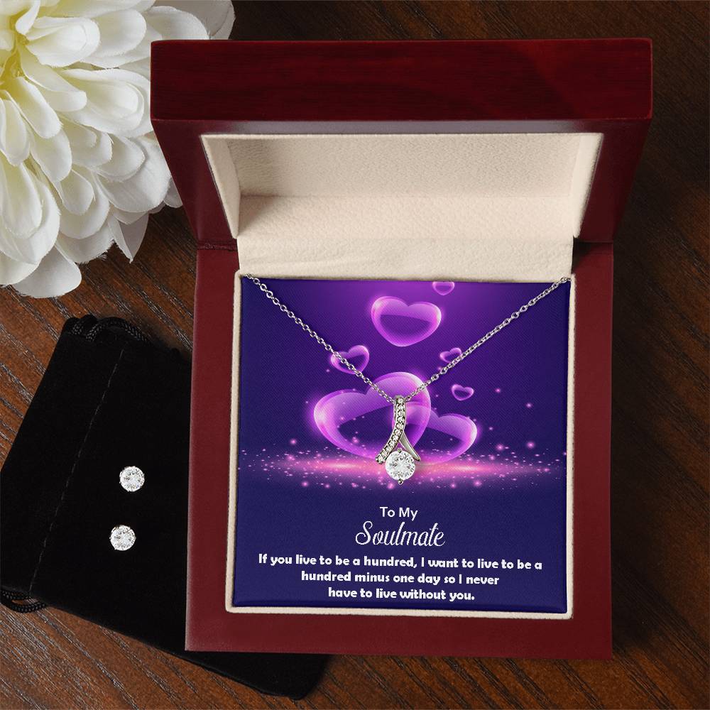 Alluring Beauty, Necklace and Earring Set, To My Soulmate, Valentine's Day - YERTIZZ.COM