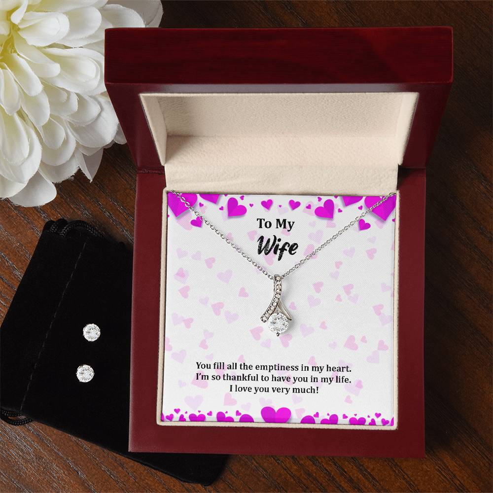 Alluring Beauty, Necklace and Earring Set, To My Wife, Valentines - YERTIZZ.COM