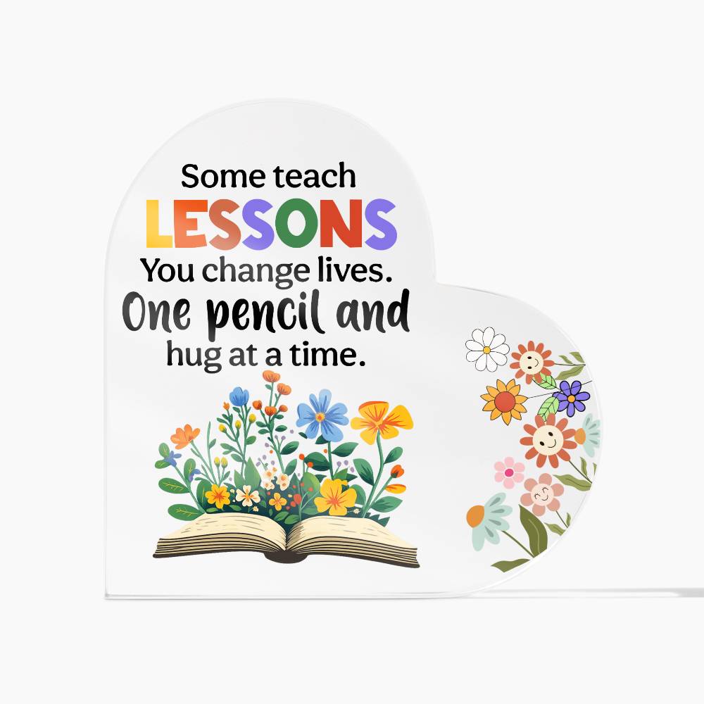 Calm in the Classroom Storm Acrylic Sign – Floral Rainbow Teacher Gift