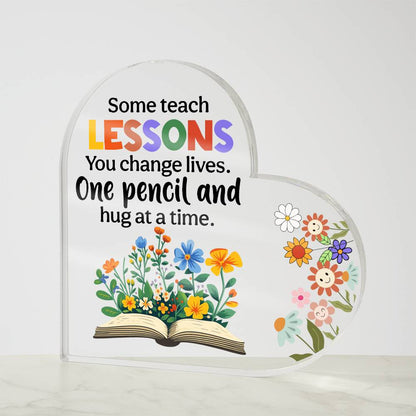 Calm in the Classroom Storm Acrylic Sign – Floral Rainbow Teacher Gift