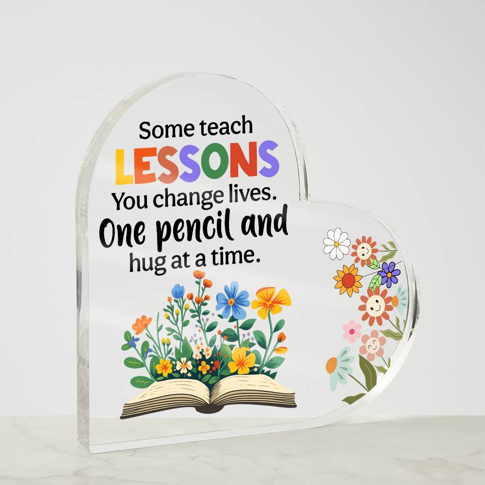 Calm in the Classroom Storm Acrylic Sign – Floral Rainbow Teacher Gift