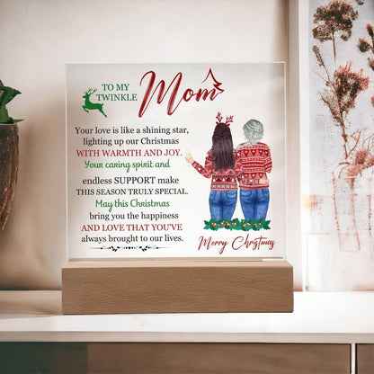 To My Twinkle Mom, Printed, Square Acrylic Plaque LED Backlit - YERTIZZ.COM
