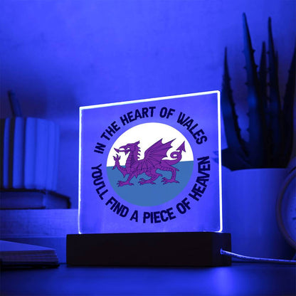 Square Acrylic Plaque, In Wales, You'll Find A Piece of Heaven - YERTIZZ.COM