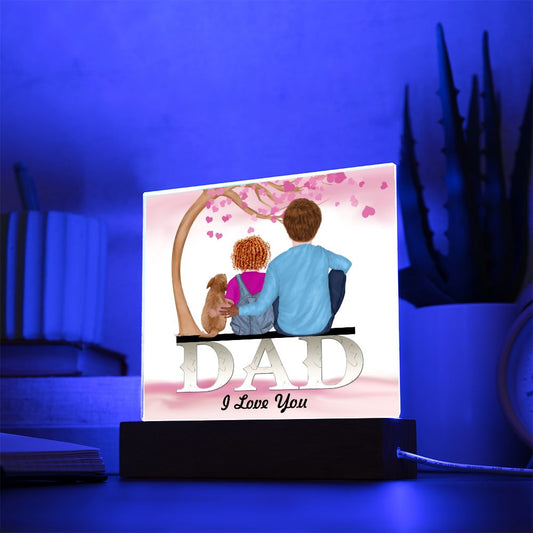 Dad, I Love You, Square Acrylic Plaque
