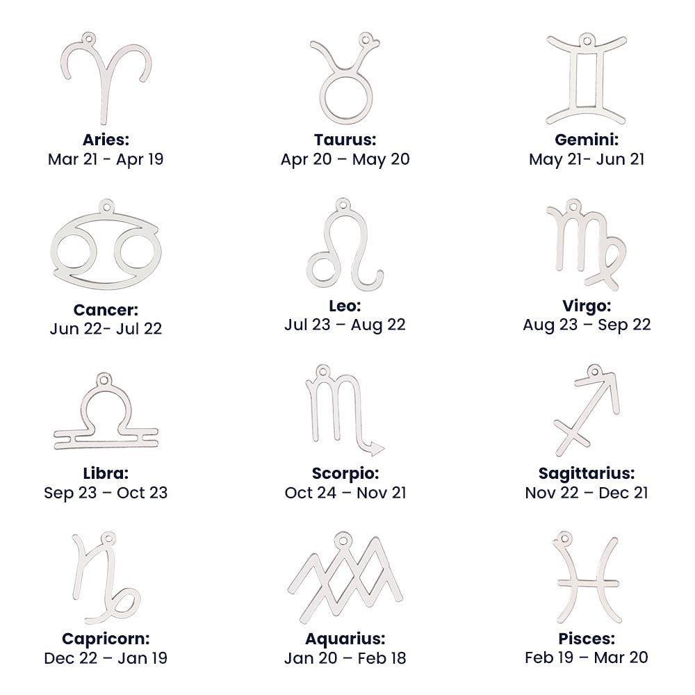 Libra, Zodiac, Sign, Astrological Pendant, Necklace - YERTIZZ.COM