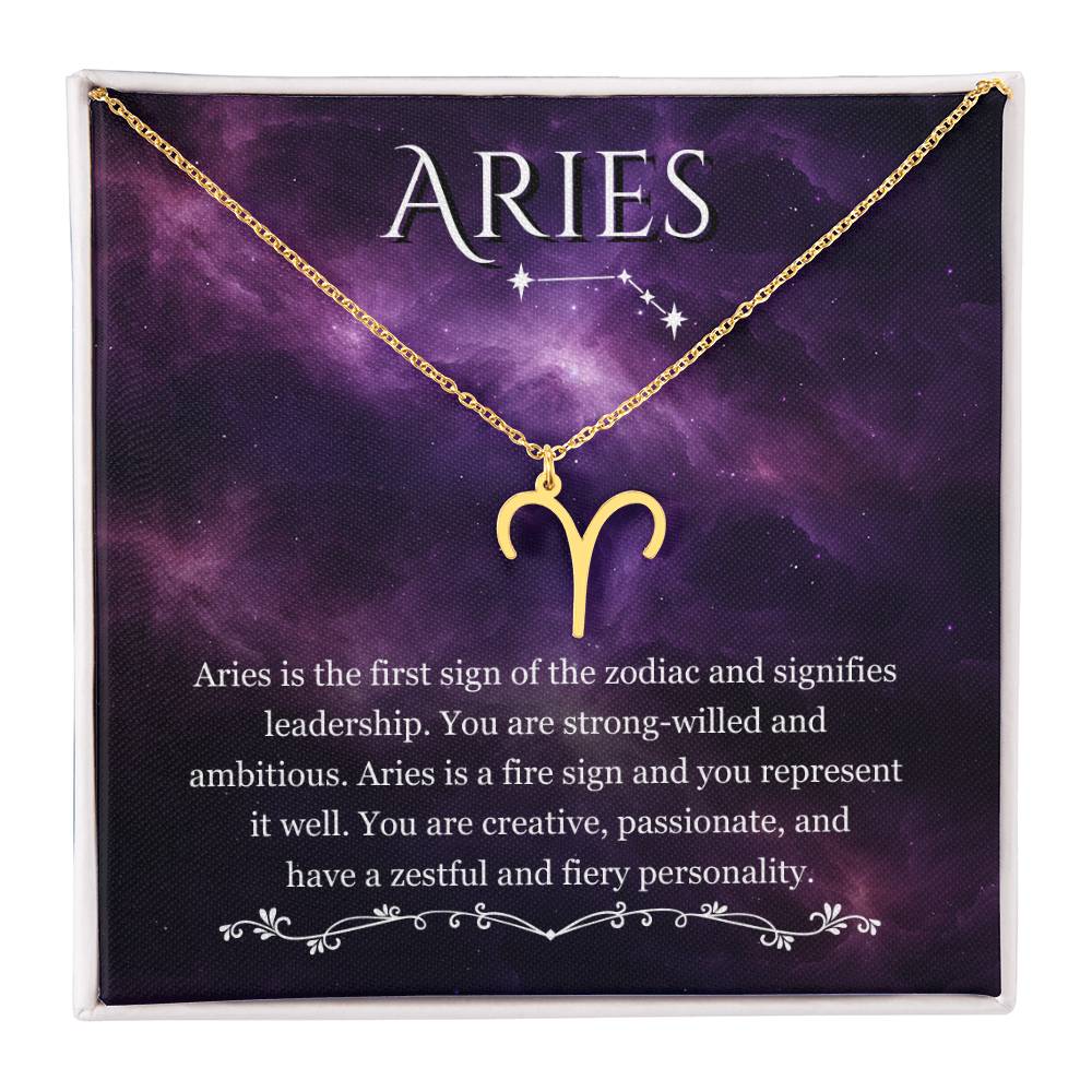Aries, Zodiac, Sign, Astrological Pendant, Necklace - YERTIZZ.COM