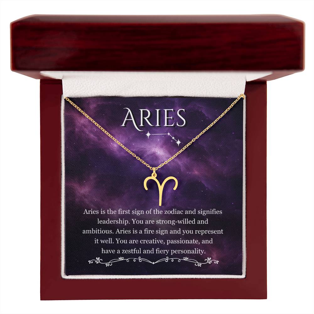 Aries, Zodiac, Sign, Astrological Pendant, Necklace - YERTIZZ.COM