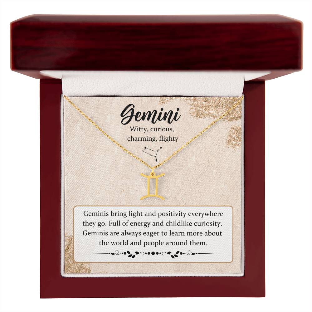 Gemini, Zodiac, Sign, Astrological Pendant, Necklace - YERTIZZ.COM