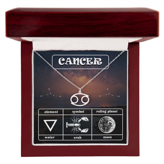 Cancer, Zodiac, Sign, Astrological Pendant, Necklace