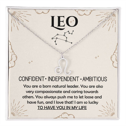 Leo, Zodiac, Sign, Astrological Pendant, Necklace - YERTIZZ.COM