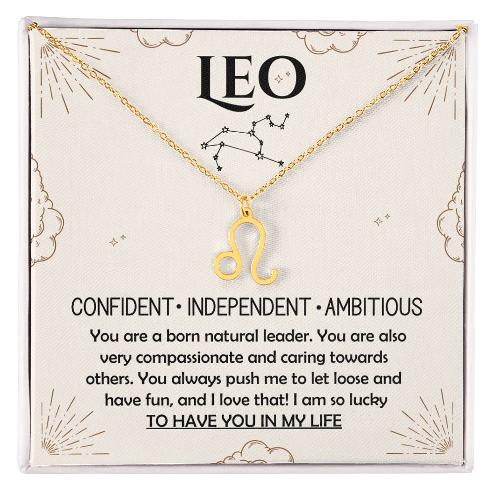 Leo, Zodiac, Sign, Astrological Pendant, Necklace - YERTIZZ.COM