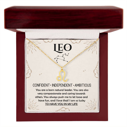 Leo, Zodiac, Sign, Astrological Pendant, Necklace - YERTIZZ.COM