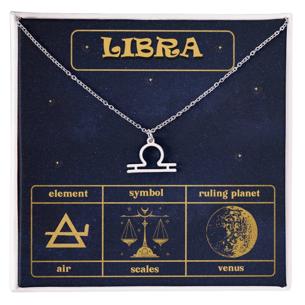 Libra, Zodiac, Sign, Astrological Pendant, Necklace - YERTIZZ.COM