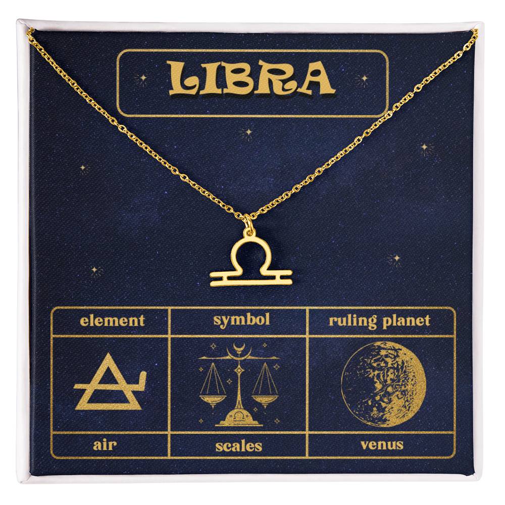 Libra, Zodiac, Sign, Astrological Pendant, Necklace - YERTIZZ.COM