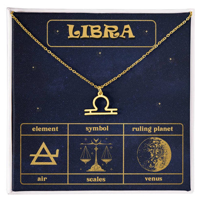 Libra, Zodiac, Sign, Astrological Pendant, Necklace - YERTIZZ.COM