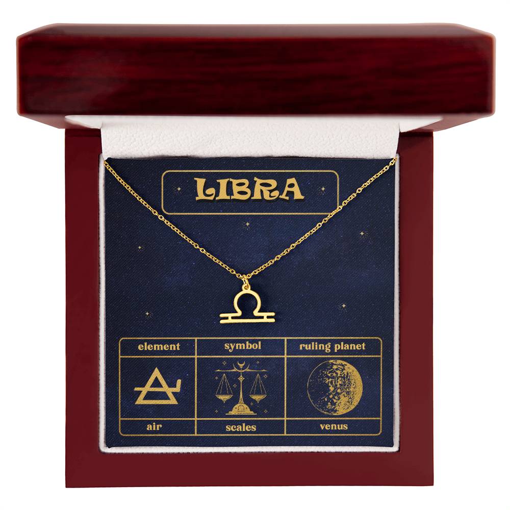 Libra, Zodiac, Sign, Astrological Pendant, Necklace - YERTIZZ.COM