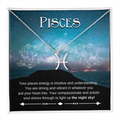 Pisces, Zodiac, Sign, Astrological Pendant, Necklace - YERTIZZ.COM