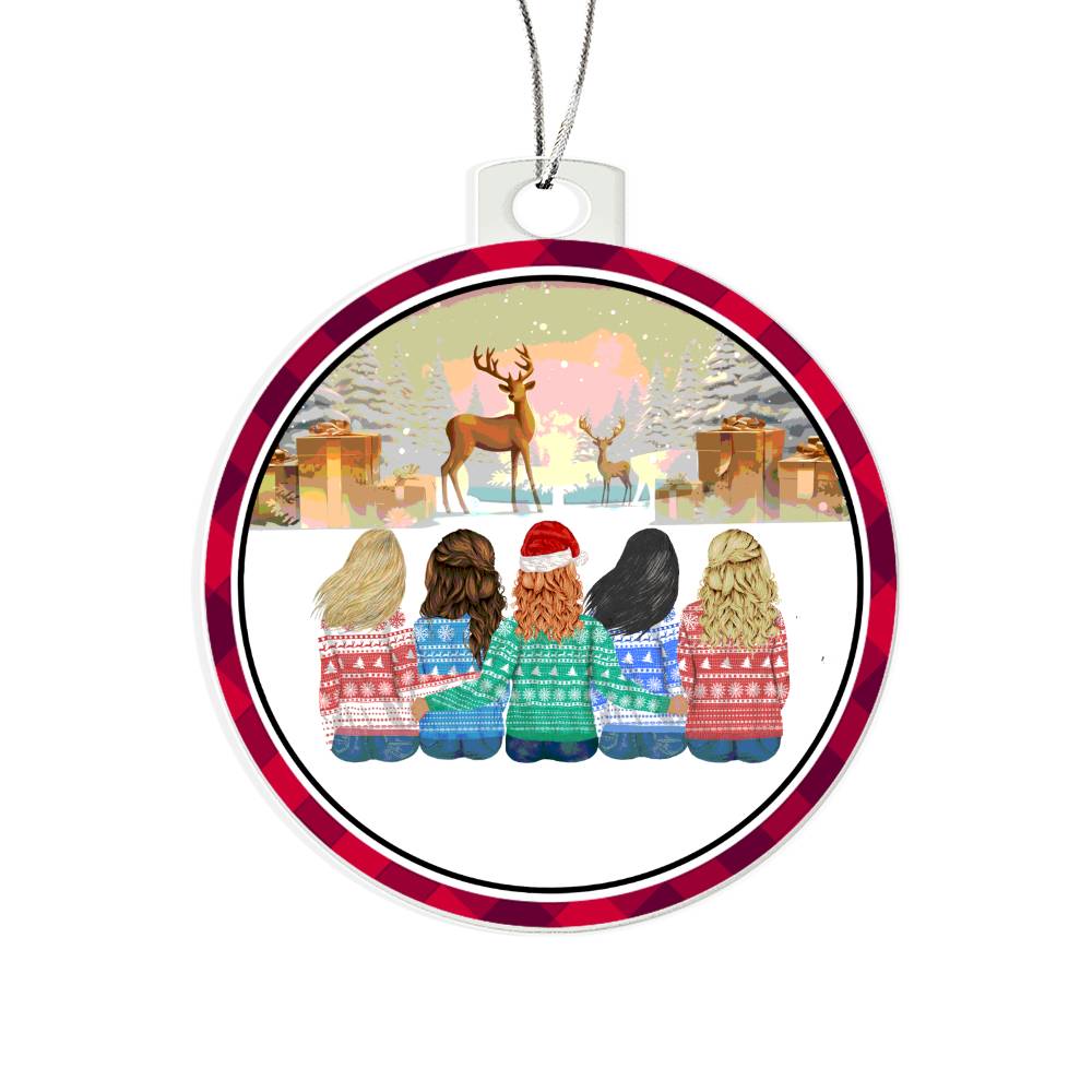 Acrylic, Christmas, Ornament, Girls, Gifts, & Reindeers - YERTIZZ.COM